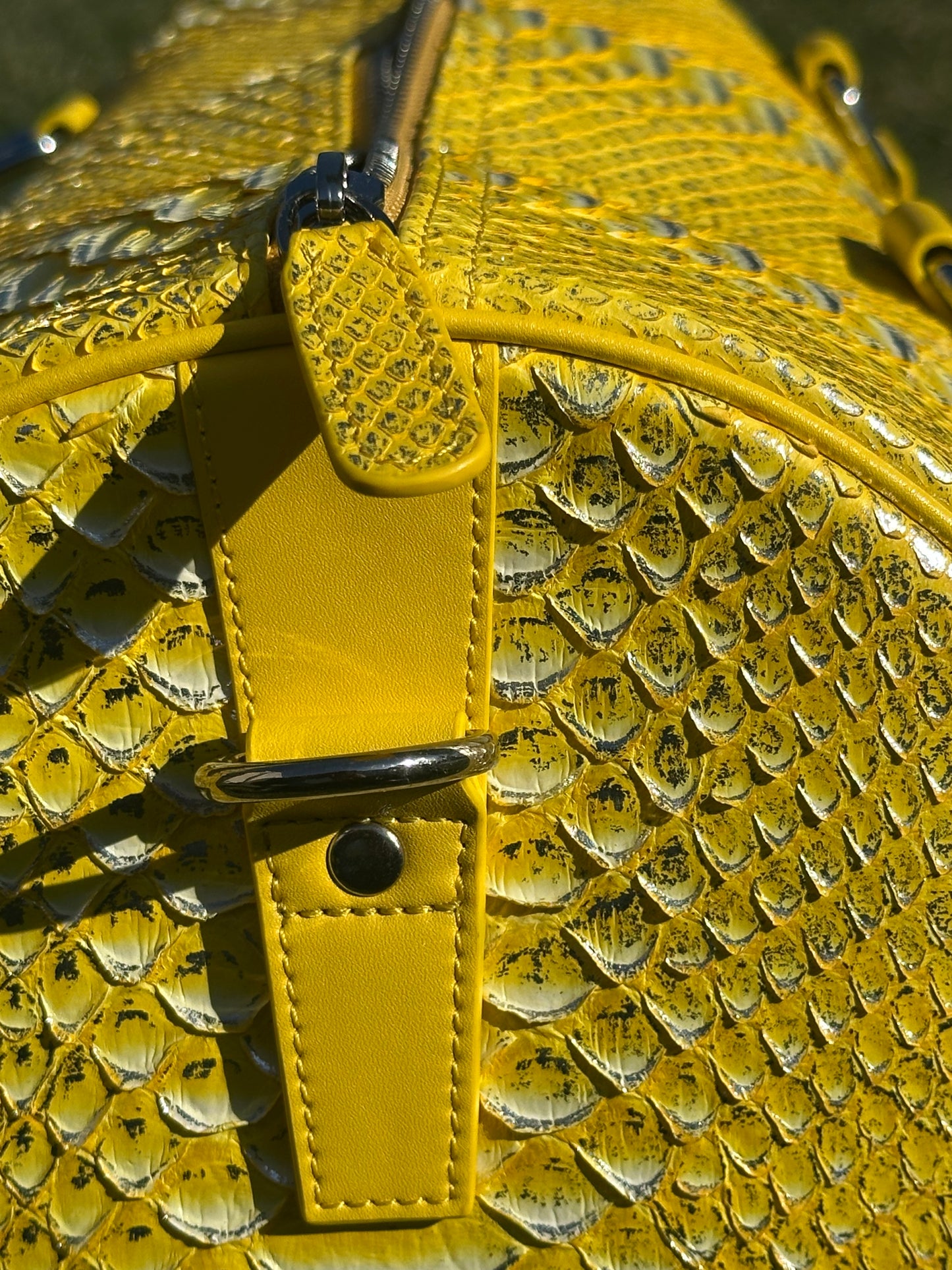 1 ‘Metallic Sun’ Python Duffle