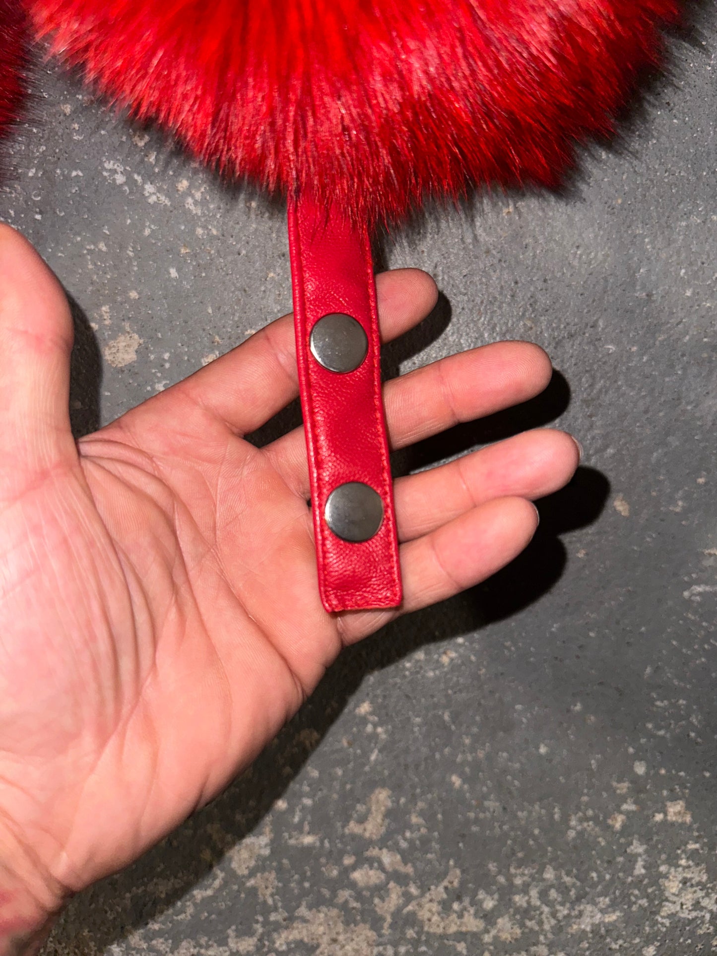 ‘Swiper’ Real Fox Fur Hat (Red)