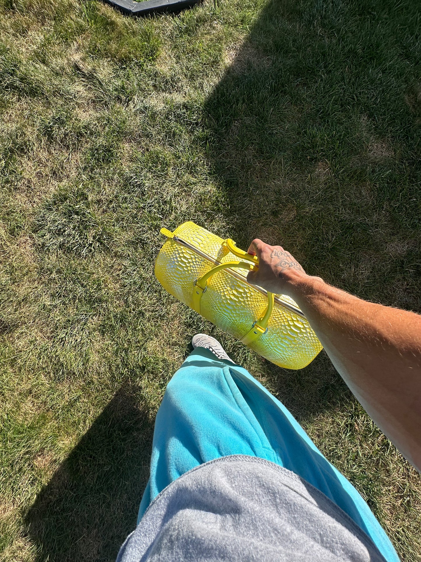 1 ‘Metallic Sun’ Python Duffle