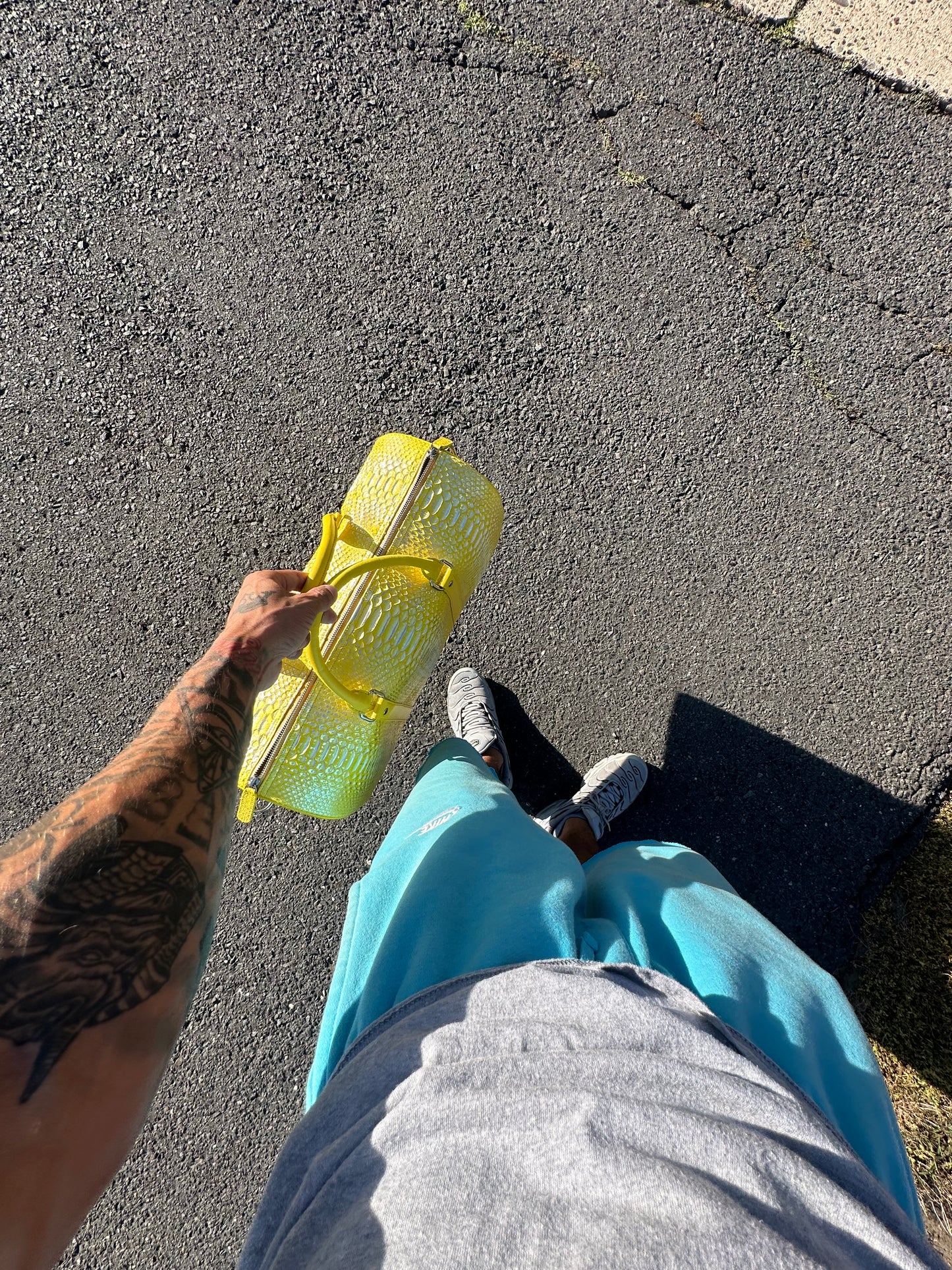 1 ‘Metallic Sun’ Python Duffle