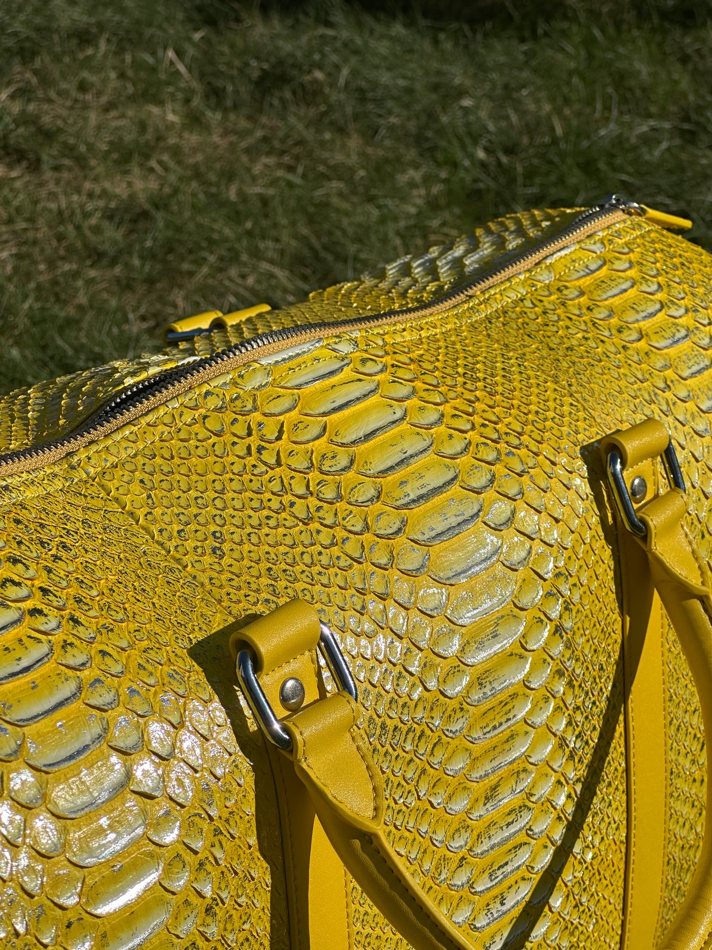 1 ‘Metallic Sun’ Python Duffle