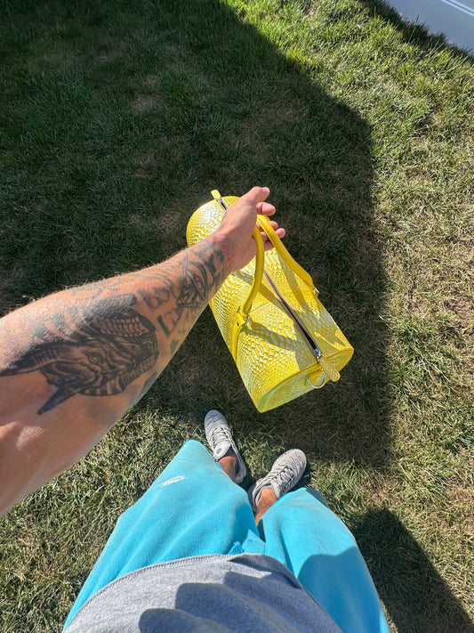 1 ‘Metallic Sun’ Python Duffle