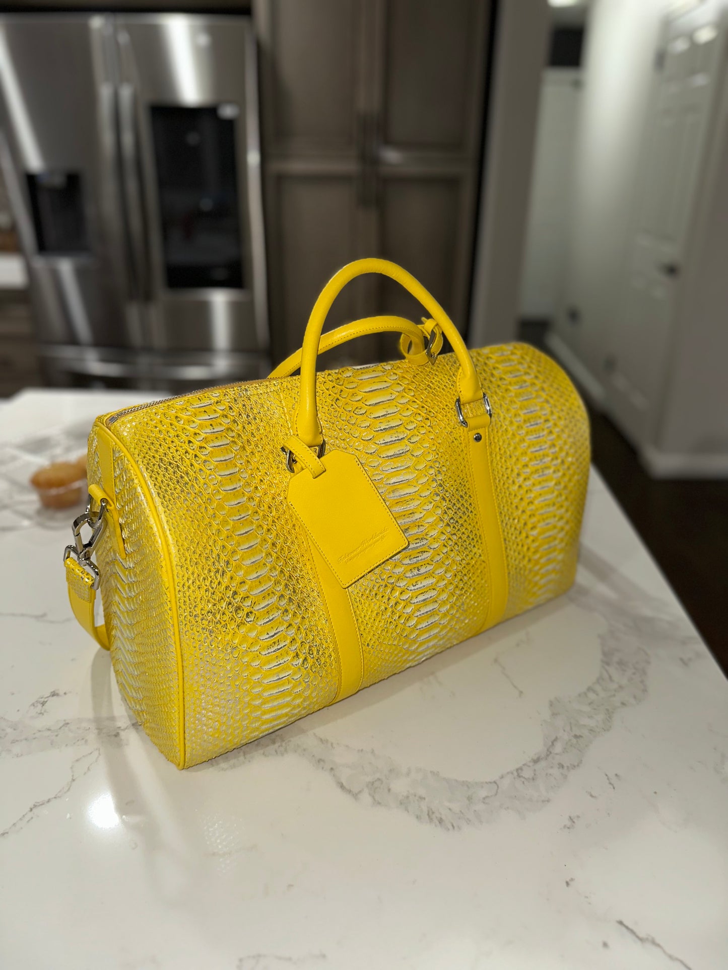 1 ‘Metallic Sun’ Python Duffle