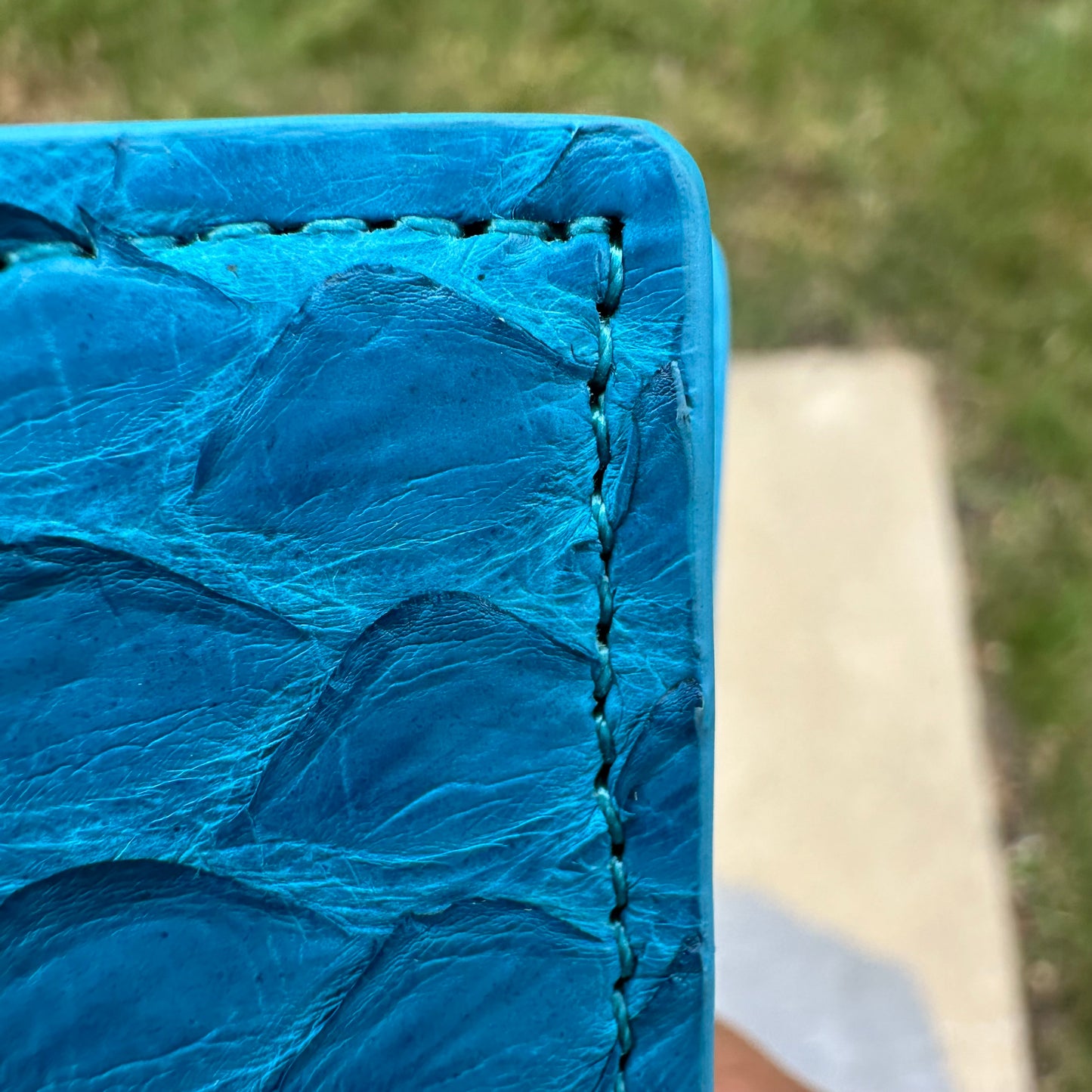 444 ‘Vantablue’ Real Python Skin Bifold Wallet