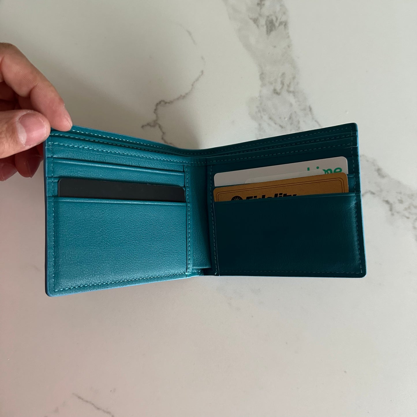 444 ‘Vantablue’ Real Python Skin Bifold Wallet