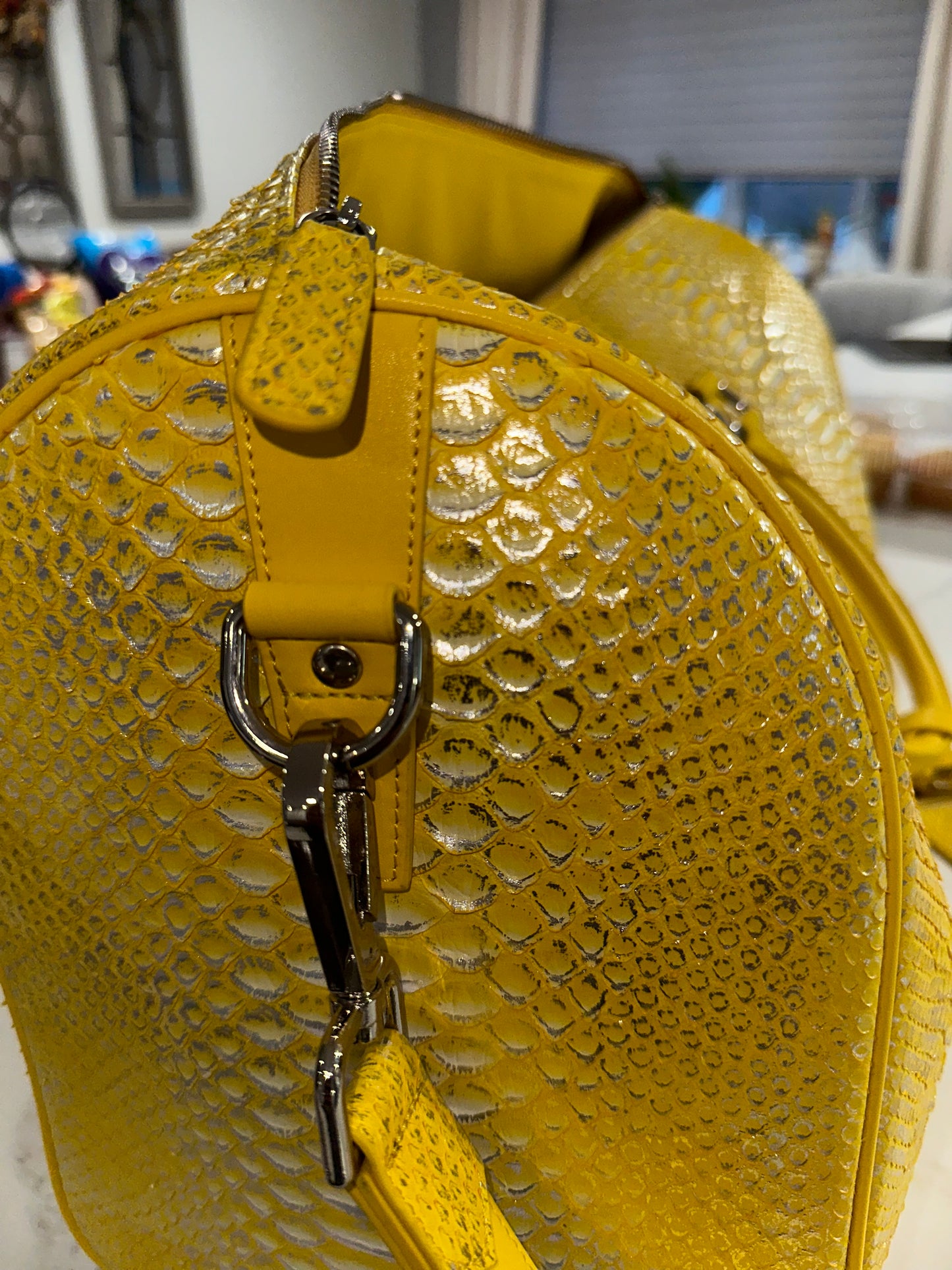 1 ‘Metallic Sun’ Python Duffle