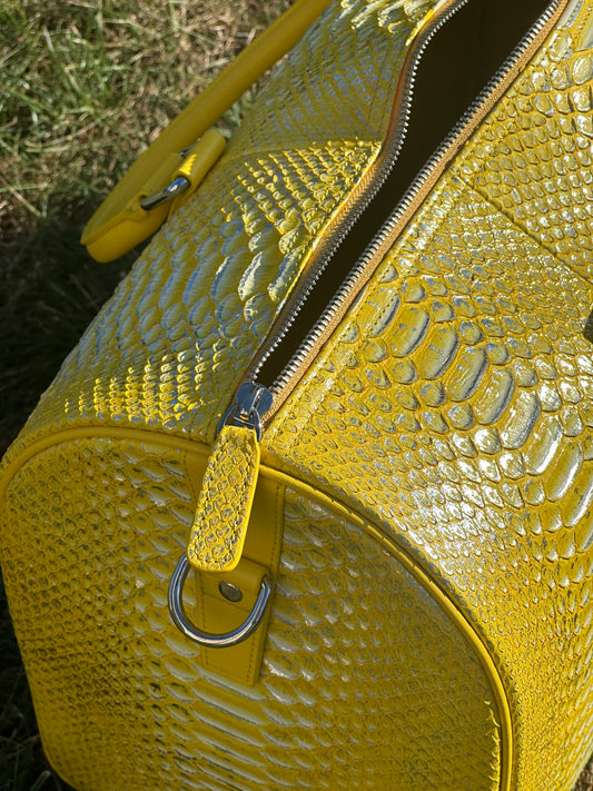 1 ‘Metallic Sun’ Python Duffle