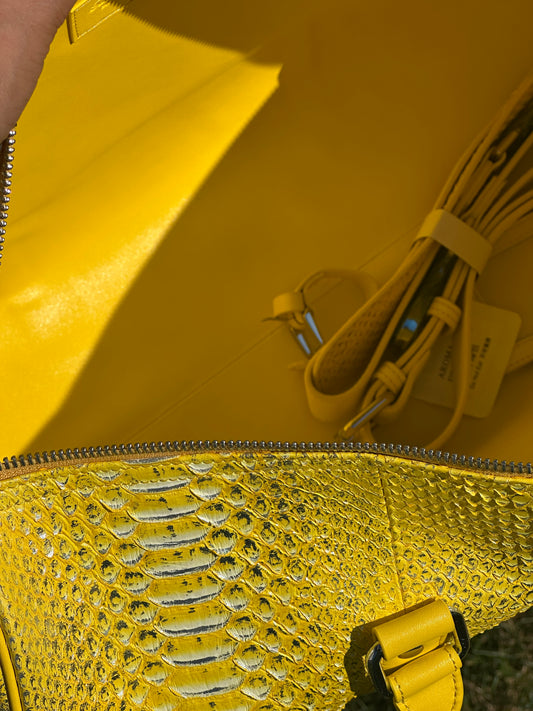 1 ‘Metallic Sun’ Python Duffle