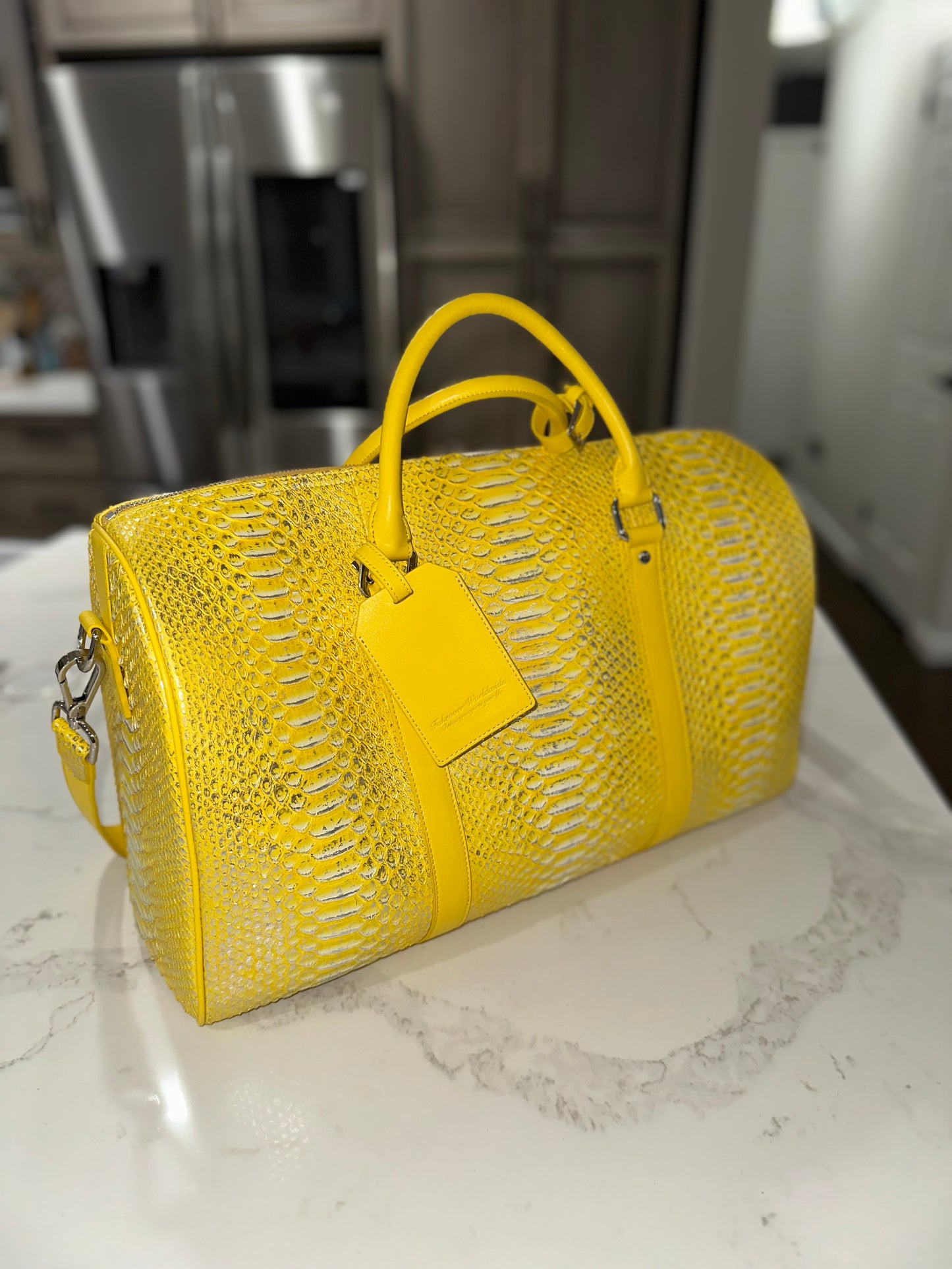 1 ‘Metallic Sun’ Python Duffle