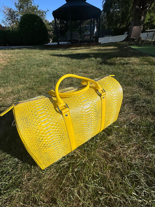 1 ‘Metallic Sun’ Python Duffle